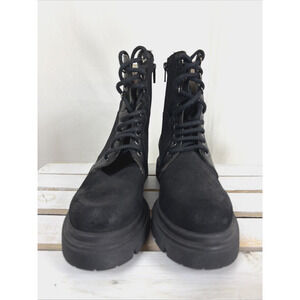 New NO Box Casta Xenon Black Lace Up Side Zip Combat Boots #1059 EU 36